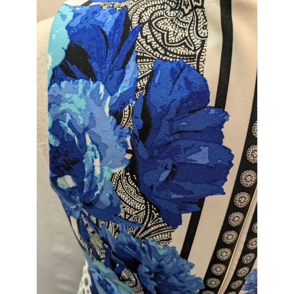 INC International Concepts Dress Women's P/L Sheath Blue Floral Preppy Glam Boho - Picture 7 of 12